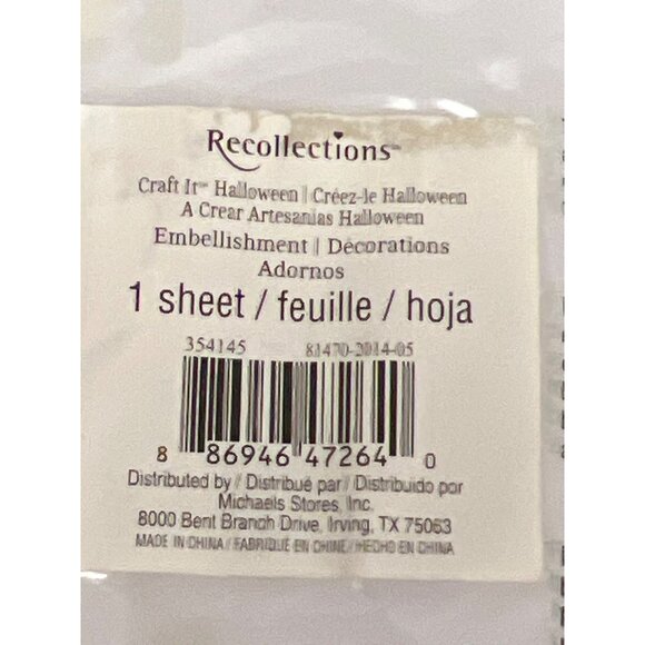 Recollections Halloween Bling Rhinestone Gem Embellishment EEK 354145 STICKER - Picture 2 of 3